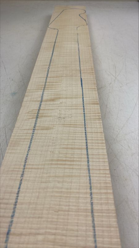 Neck Sycamore / European Maple, curly, 875x110x35mm Unique Piece #246